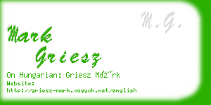 mark griesz business card